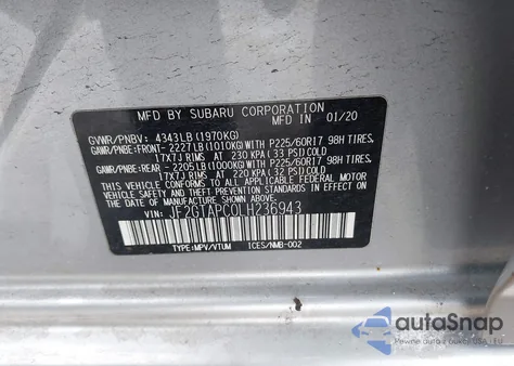 2020 Subaru Crosstrek Premium из США, поврежденный, VIN JF2GTAPC0LH236943